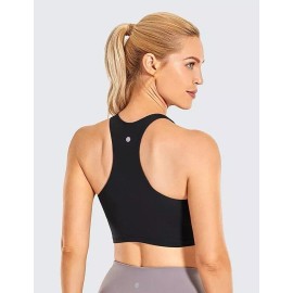 CRZ YOGA Women's Sports Bra, Sport Bra Racerback Wirefree Padded Crop, Small 180