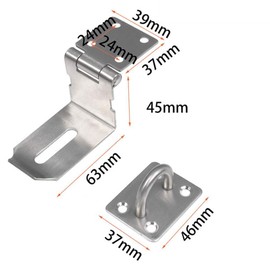 WANLIAN Door Hasp Latch 90 Degree, Heavy Padlock Hasp Duty, Plus Thickness Satin Nickel Stainless Steel Safety Angle Locking Latch for Push/Sliding/Barn Door