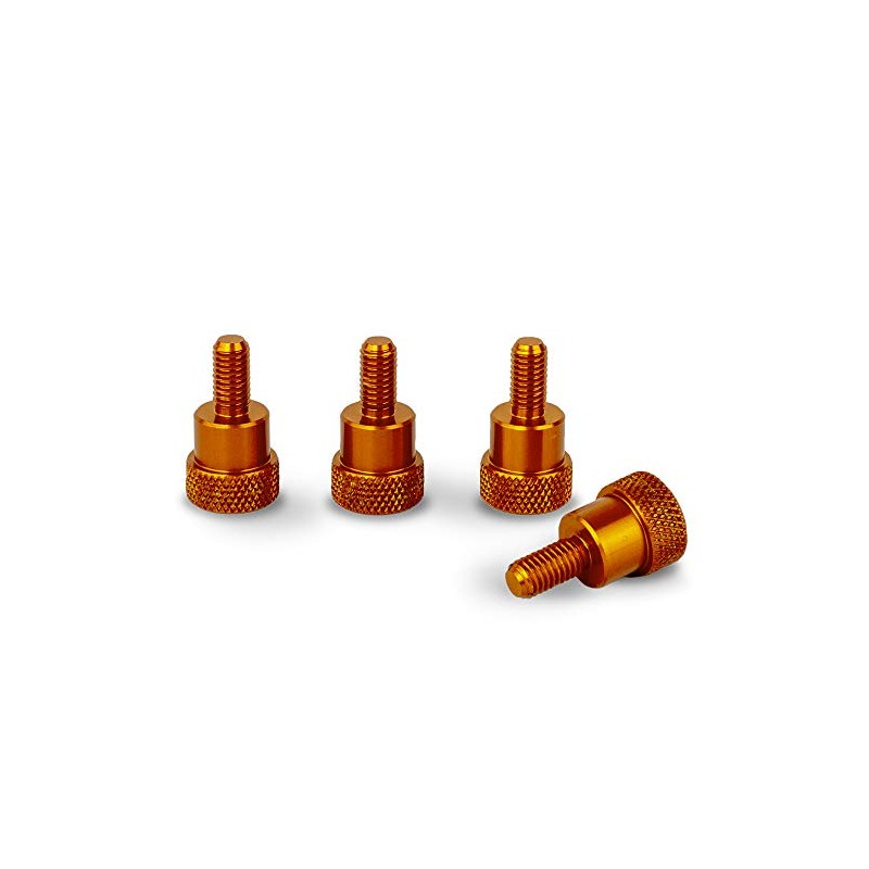 PrecisionGeek Aluminium Knurled Screws M5 x 10 mm Orange L-20