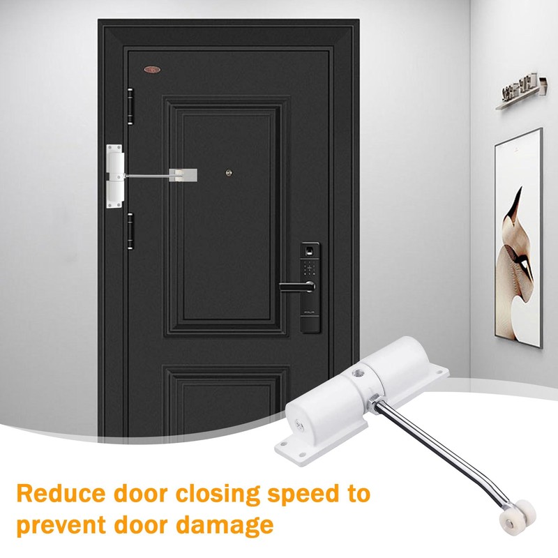 Forhandy Automatic Door Closer Interior Door Adjustable Spring Loaded Door