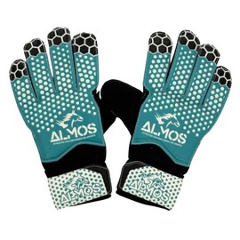Almos Sports Soccer Goalkeeper Gloves – Goalie Gloves for Adult, Youth | Strong Grip for Toughest Saves with Finger Protection, Non-Slip Wear Resistant Latex Material to Prevent Injuries | (Turquoise)