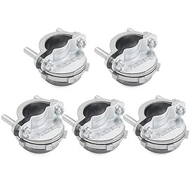 5Pack 1 inch NM Cable Clamp Type Connectors for Metallic Conduit Protect Cables Silver-Zinc