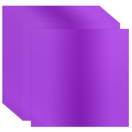 PATIKIL 12x12 Inch Metallic Cardstock Paper, 15 Pcs 250GSM Foil Mirror Finish Card Stock Board Sheet for Crafting Wedding Decoration Invitations Art DIY, Purple