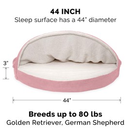 Furhaven Cozy Pet Beds for Small, Medium, and Large Dogs and Cats - Snuggery Hooded Burrowing Cave Tent, Deep Dish Cushion Donut Dog Bed with Attached Blanket, and More