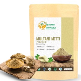 Herbs Botanica Multani Mitti Powder/Fuller's Earth Clay Powder Fine Face & Body Pack Powder for DIY Skincare, Masks, and Natural Cleansing 8 oz Resealable Pack