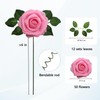 JOYLEX Artificial Flowers Realistic Roses, 50pcs Real Looking Fake Roses