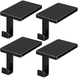 ARCHCRTC Christmas Stocking Holder Metal Fireplace Stocking Hangers Mantel Christmas Stocking Hanging Hooks Heavy Duty Stocking Hangers Weighted Stocking Holder Bases for Xmas Party Decor(4,Black)