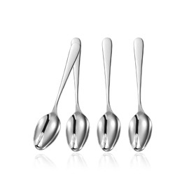 ATB Dinner Spoons, Dessert Spoon,Food Grade Stainless Steel Spoons Silverware for Home, Kitchen or Restaurant - Mirror Polished, Dishwasher Safe, Set of 4/6/12, 6.5 Inch (4)