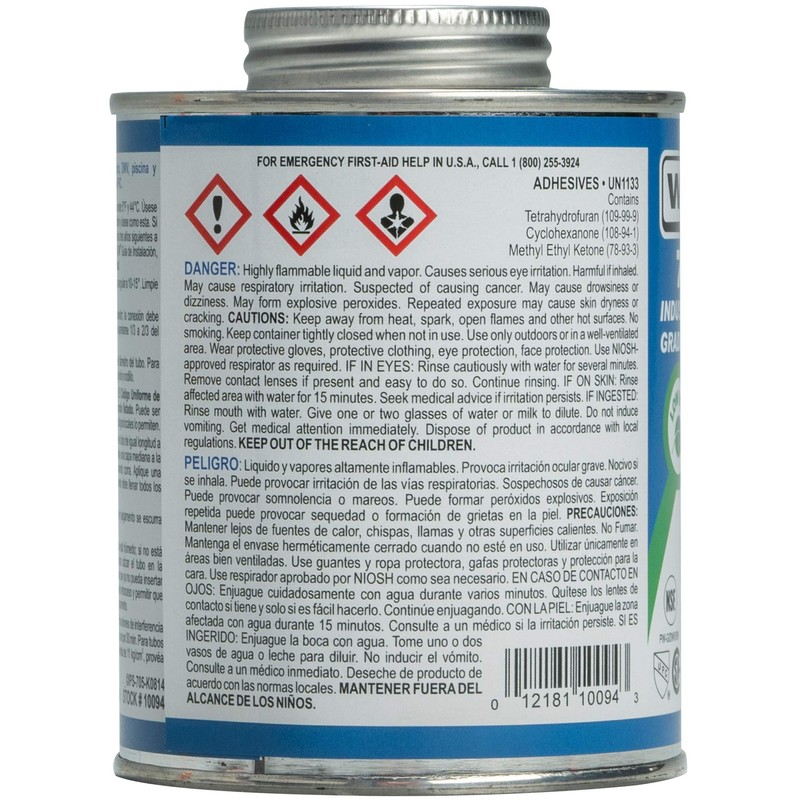 Weld-On 10094 705 Industrial Grade PVC Medium-Bodied High Strength Solvent