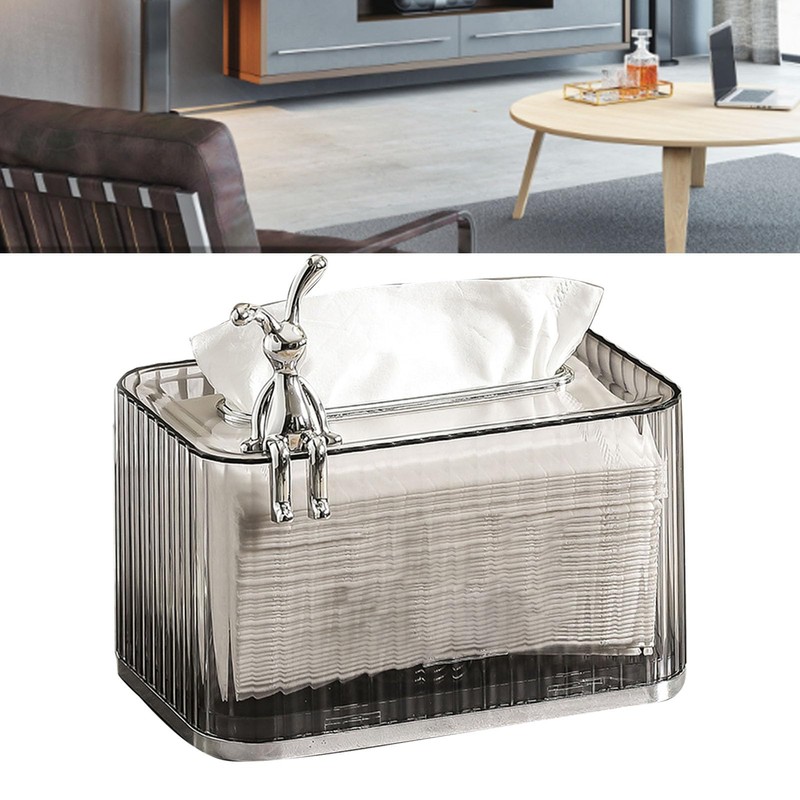 Gsycle Decorative Tissue Box Holder, Clear Tissue Dispenser Box Tissue