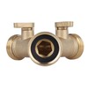 Garden Hose Splitter 2Way AllBrass Heavy Duty Simple Operation Outlet