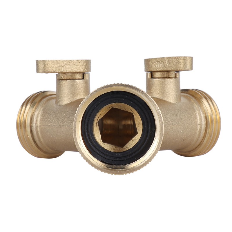 Garden Hose Splitter 2Way AllBrass Heavy Duty Simple Operation Outlet