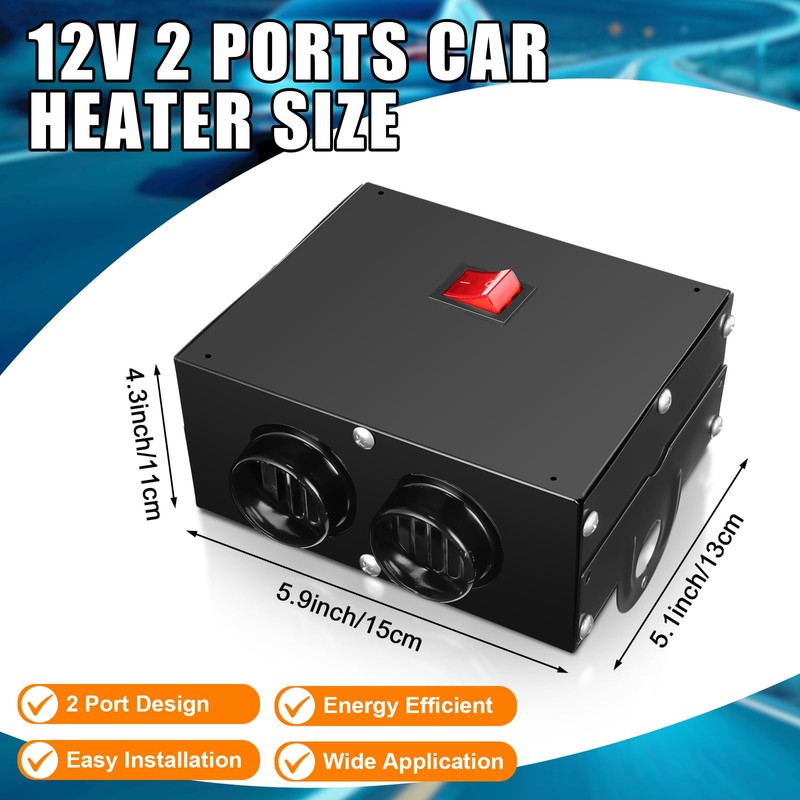 DaisyInner 500w Car Heater 12 Volt Camping Heaters Kit Car