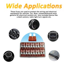 30Pcs 40A Standard Blade Fuses Kit - Automotive Car Fuse Assortment for Auto Truck ATC/ATO/APR/ATS, Boat Fuse Kit for Car/RV/Truck/Motor