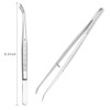 Dental tools-Stainless Steel Tweezers with Curved Serrated Tip Multipurpose Forceps