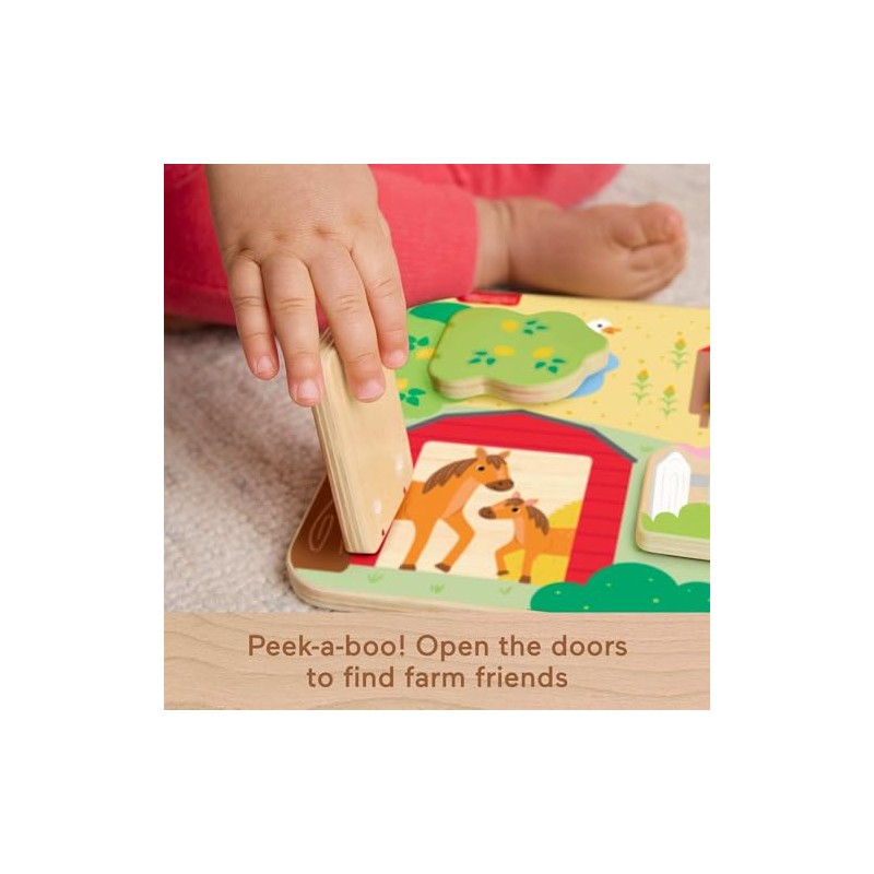Fisher-Price Juguete para Bebés Tablero Animalitos de Madera para bebés