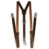 CUFF.JP Leather Clip Suspenders White Black Dark Brown Light Brown,