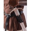 HAQUIL Medieval, Viking Faux Leather O-ring Belt and Sword Frog,