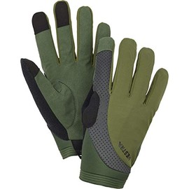 HESTRA Apex Reflective Long Bike Glove - 5-Finger Glove for Biking - Olive - 9