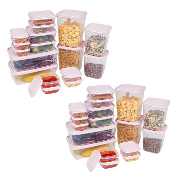 ECO-TOGO 68 PCS Plastic Food Storage Containers with Lids, Kitchen