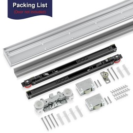 SMARTSTANDARD 36" Concealed Sliding Barn Door Hardware Kit with Soft Close Mechanisn, Wall Mount Concealed System, Aluminum (Door Not Included)