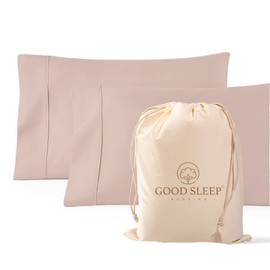 1000 TC Blush Standard Pillowcases Set of 2 100% Egyptian Cotton Pillow Cases with Long Staple Cotton & Sateen Weave, Silky Soft Hotel - Like Bed Pillow Covers for Comfy Sleeping, Snug Fit