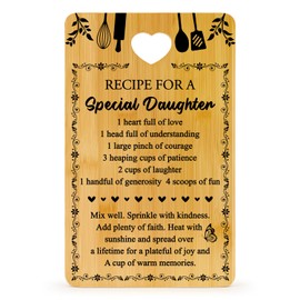 Daughter Gift Bamboo Decorative Cutting Board Decor Kitchen Gifts for Christmas Cheese Boards Unique Birthday Gift Wood Serving Board Xmas Presents