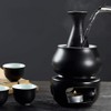 WINIAER Ceramic Sake Set with Warmer Pot, Traditional Pottery Hot