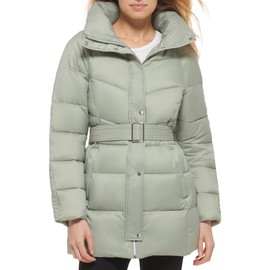 Cole Haan Women's Belted Zip-up Jacket, Sage