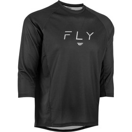 FLY Racing Bicycle Ripa 3/4 Sleeve Jersey (Black/Grey, Large)