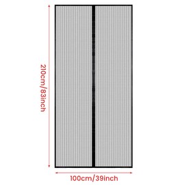 Magnetic Screen Door, Heavy Duty, Magnetic Closure, Door Net, Patio Screen, Sliding Door Screen, Bug Screen for Doorways, Kid & Pet Friendly | Size 39.4" x 83"