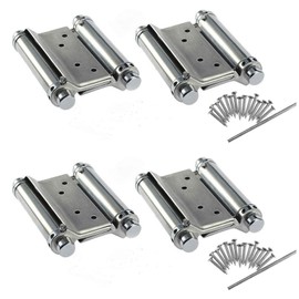 rflaueo 2 Pairs 3inch Cafe Saloon Door Hinges Stainless Steel Door Hinges Saloon Cafe Self-Closing Perfect Adjustable(U294-4)