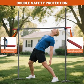 Limbo Game for Adults, Metal Limbo Stick Set Simple Setup Anti-Drop Limbo Pole for Outdoor Backyard Luau Carnival Party