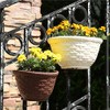 QUINTRA Wall Hanging Flower Pots Plastic Semicircular Fence Hanging Flower