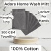Adore Home 6 x Premium Quality 100% Cotton Wash Mitts