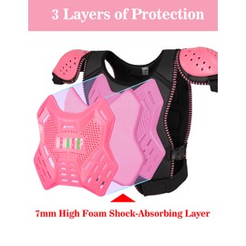 Kids Dirt Bike Gear- Motorcycle Protective Gear Chest Protector Youth Motocross Gear Body Armor Vest Knee Guards and Elbow Full Body Protection Suit (Blue)