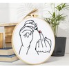 Crafmanoe Hand Embroidery Starter Kit for Beginners Adults, Counted Stamped