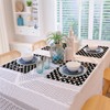 Polka Dot Retro Placemats Set of 6 Washable, Wipeable Fabric