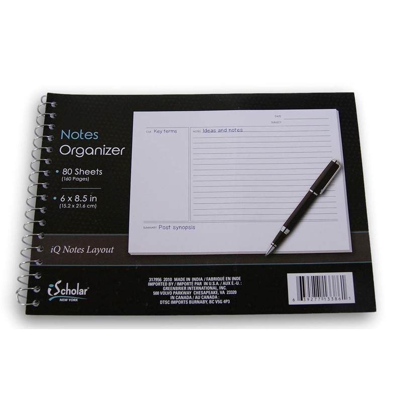 iQ Notes Organizer Tablet - Spiral Bound - 80 Sheets