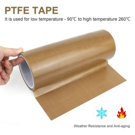 BOMEI PACK PTFE Glass Cloth Tape, 1 Pack 10 "x 33 ft High Temperature PTFE Tape Abrasion Resistant Surface Protection for Vacuum Sealer Machine, Hand Impulse Sealers Insulation Coated