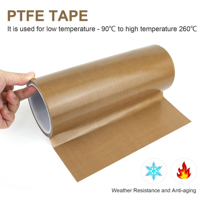 BOMEI PACK PTFE Glass Cloth Tape, 1 Pack 10 "x
