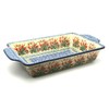 Polish Pottery Baker - Rectangular with Tab Handles - 7