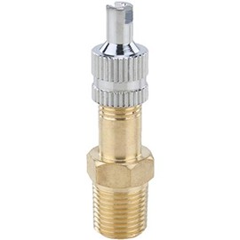 H2O PRO 1/8 Inch Brass Air Valve Adapter for Shallow and Deep Well Pump Systems, For Adding and Holding Air Pressure in Water System, Model 148112