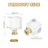 PATIKIL 4pcs 1/4-27 Lamp Finial Cap Knob, Clear Square Shaped