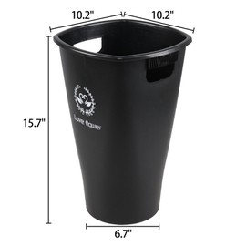 Neadas 4 Packs 15.7 Inch Hight Wake Up Flower Buckets, Plastic Floral Bucket, Flower Holder Buckets, Black