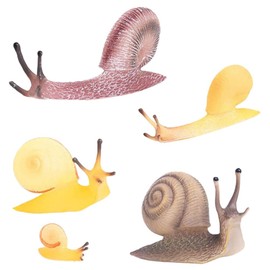 Alipis 5pcs Realistic Simulation Snail Figures Snail Model Fake Snail Figurine Simulation Animal Figures Decor Kids Toys for Fairy Garden Micro Landscape Decor