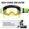Interchangeable Magnetic Replacement Lenses, Design for AMX10 Goggles, Anti-Fog, Anti-UV