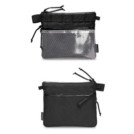 TACTICAL_GEEK Storage EDC Small Bag, Waterproof Nylon Organisation, Multifunctional Utility Carry Bag, Semi Transparent Mesh Bag for Storage, A15 Transparent, Storage bag