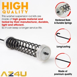 W11217817 Washer Suspension Rod Kit Replaces W11159470 W11226768 For Whirlpool, Maytag, Kenmore, Amana WTW4655JW0 WTW4850HW1 WTW4850HW2 WTW4855HW1 WTW4850HW0 MVWC465HW2 WTW4955HW1 WTW4655JW1
