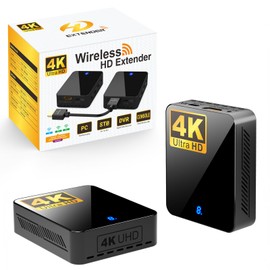 [2026 Upgraded Version True 4K] Wireless HDMI Transmitter and Receiver, HDMI Wireless 4K @ 30Hz, LuckDog [4K Decode 4K Output / Privacy Protection / 5Ghz / 120M Stable Transmission Distance] 9 adjustable channels. Suitable for HDTV, projector, home theat